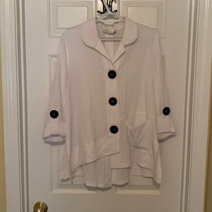 Moon light White button up shirt